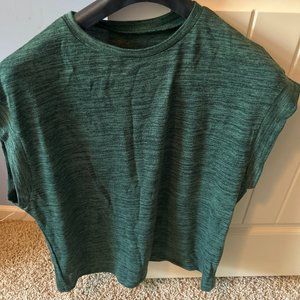 Solid Batwing Sleeve Tee - Green